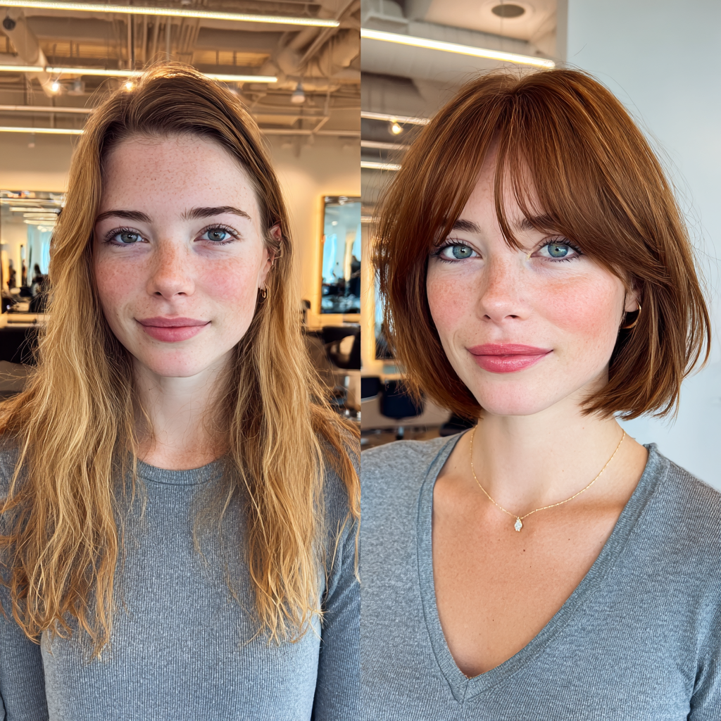 Chic Wispy Bangs with Textured Bob for Fine Hair