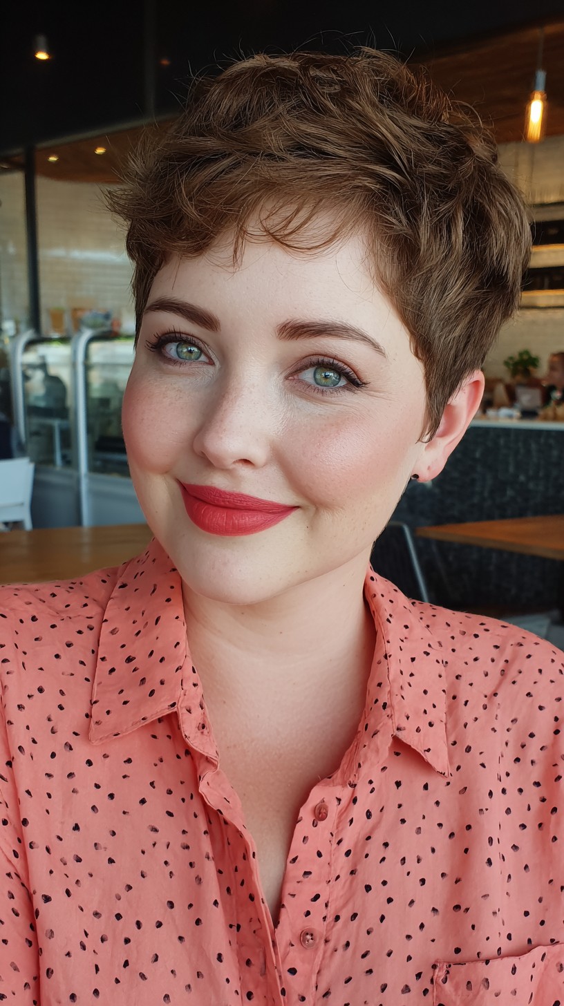 Dynamic Tousled Pixie with Soft Fringes