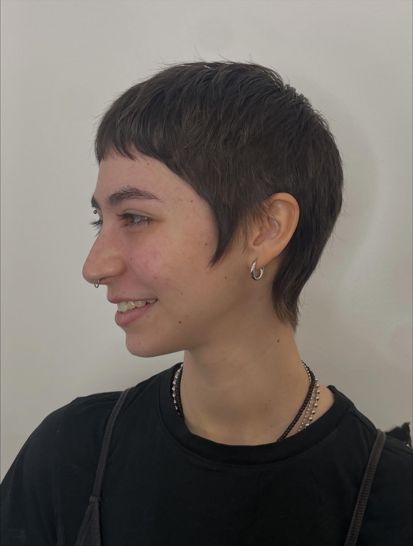 Edgy Textured Pixie Cut with Nape Undercut