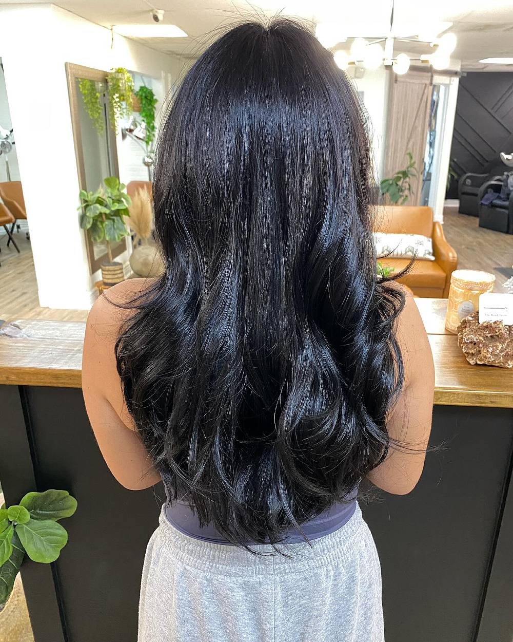 Glossy Long Butterfly Layers with Luscious Waves