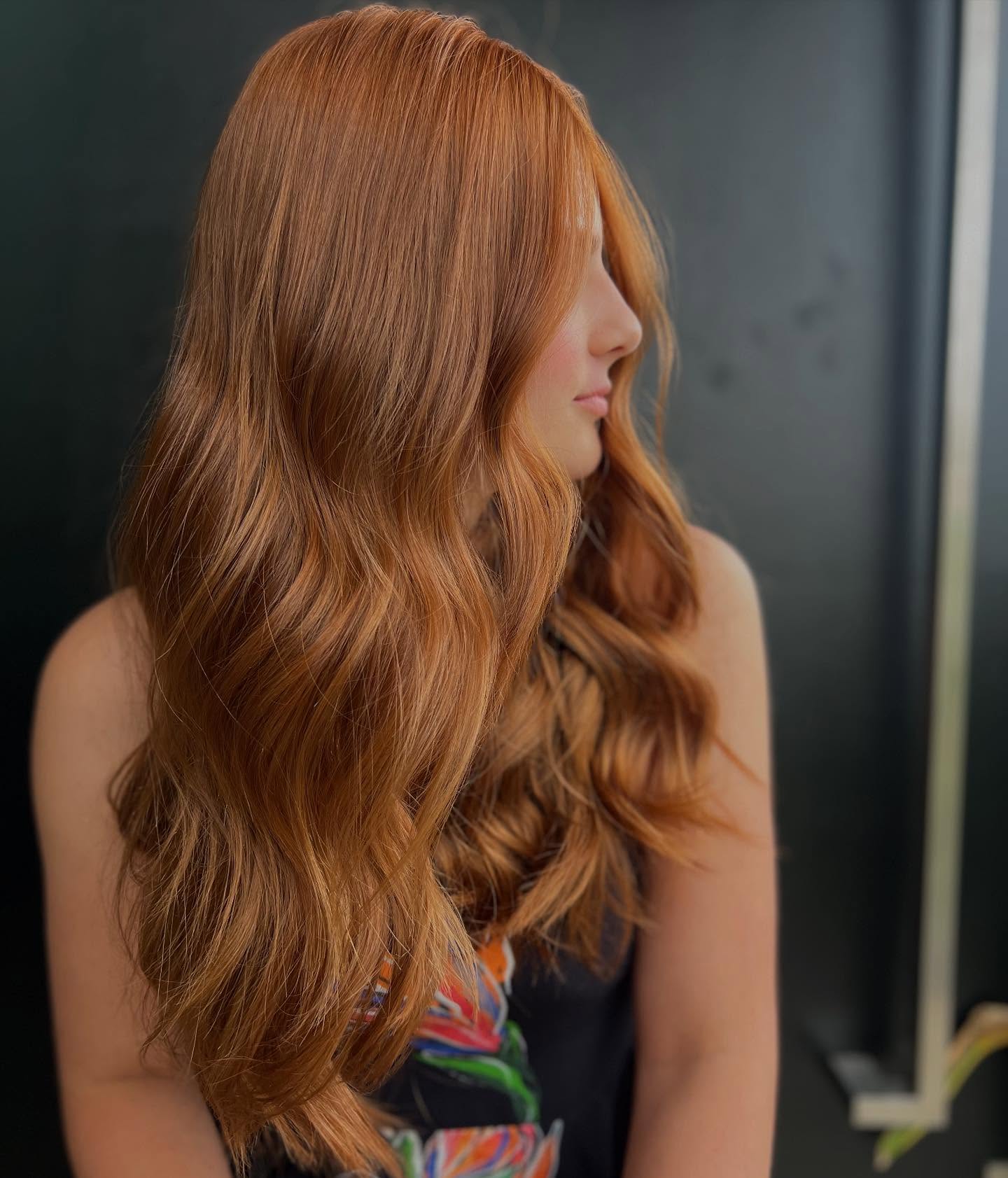 Luxurious Copper Cascading Waves