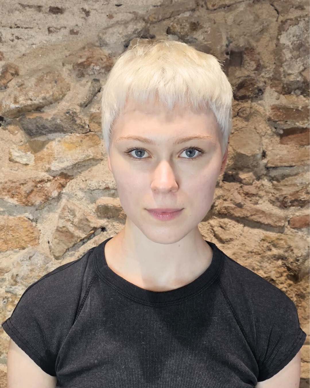 Modern Blunt Pixie Cut with Edgy Texture