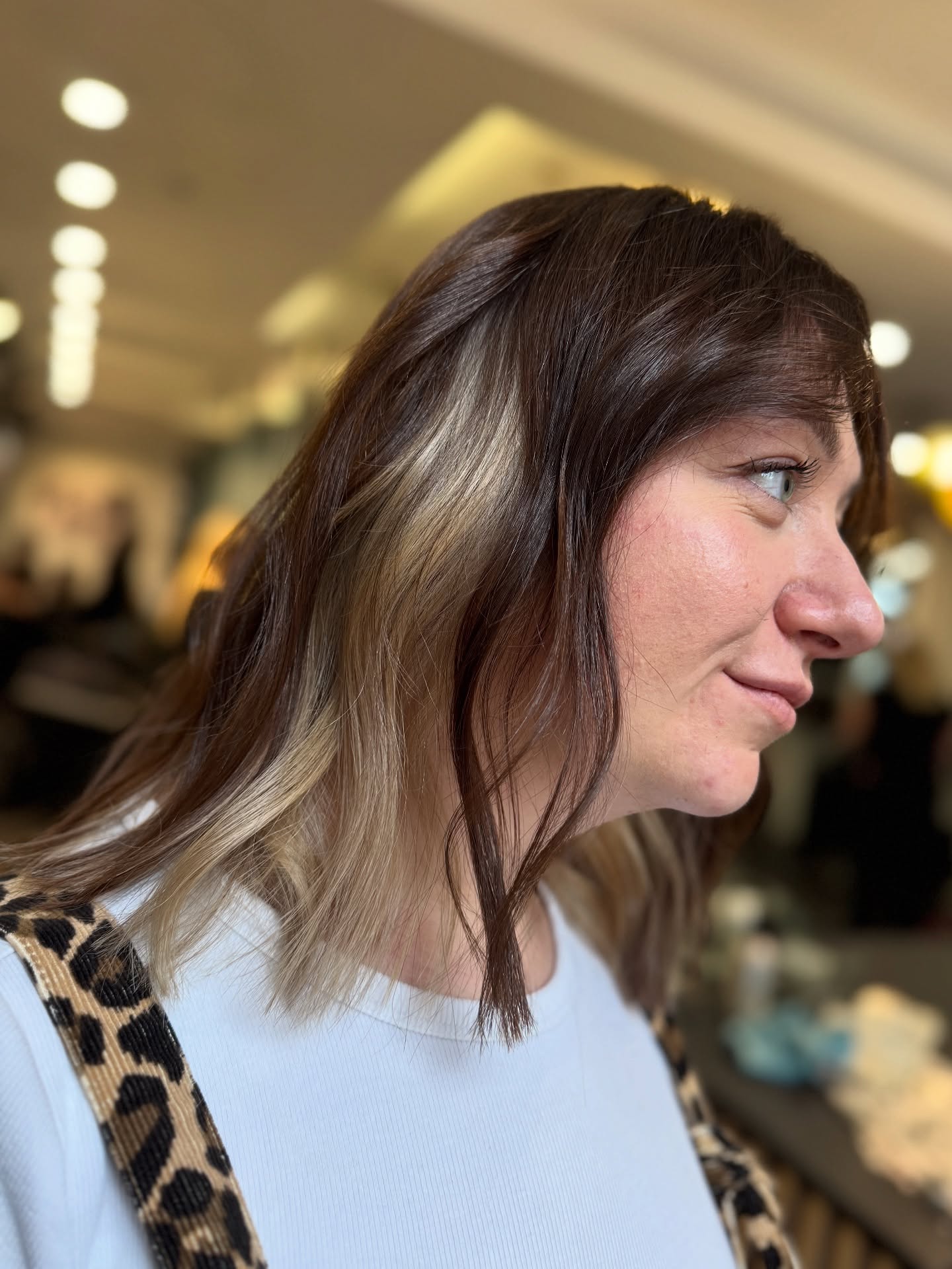 Natural Tones with Bold Blonde Peek-a-Boo Highlights