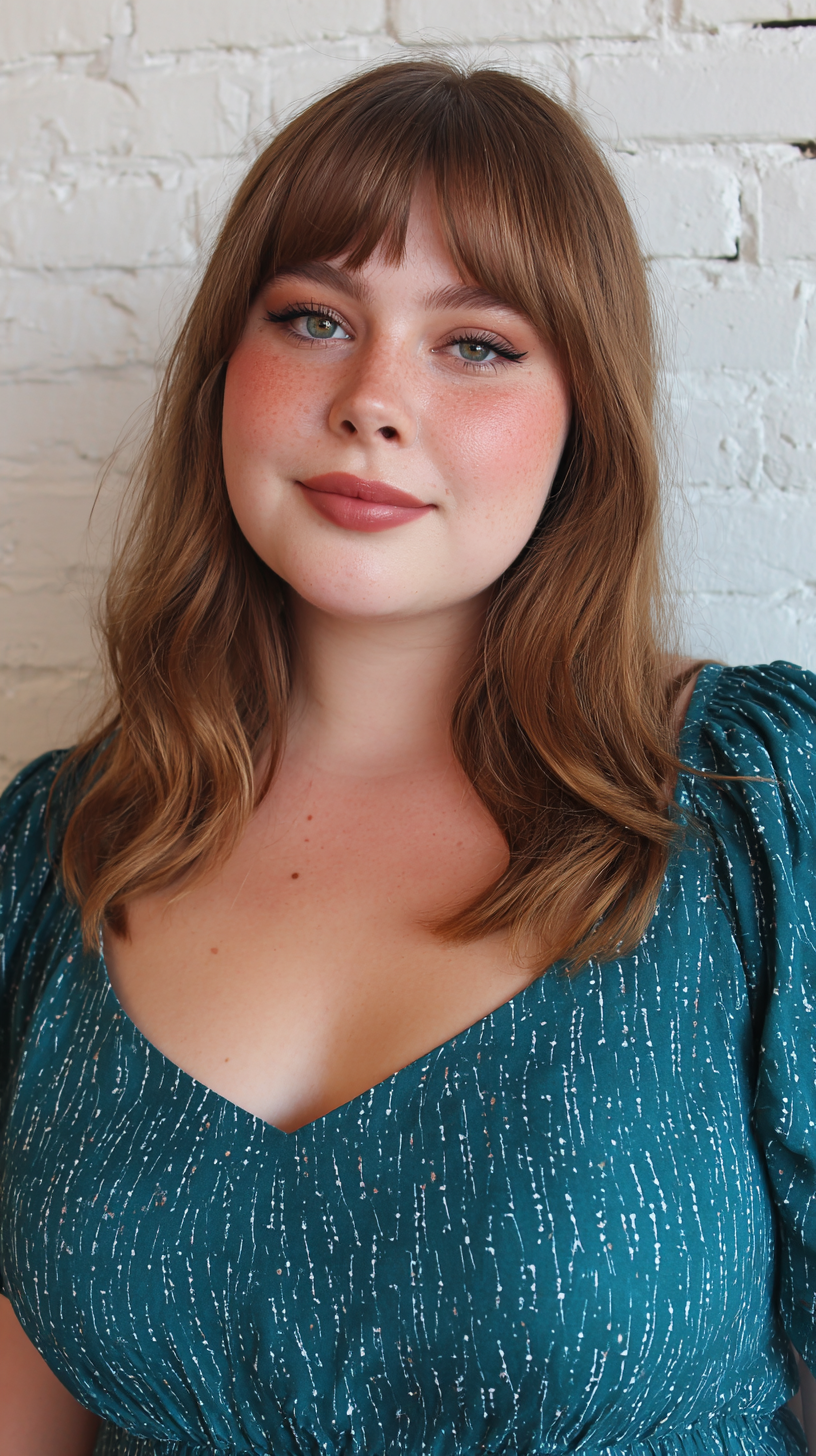 Yumuşak Perde Perçemli Şık Orta Uzunlukta Saçlar