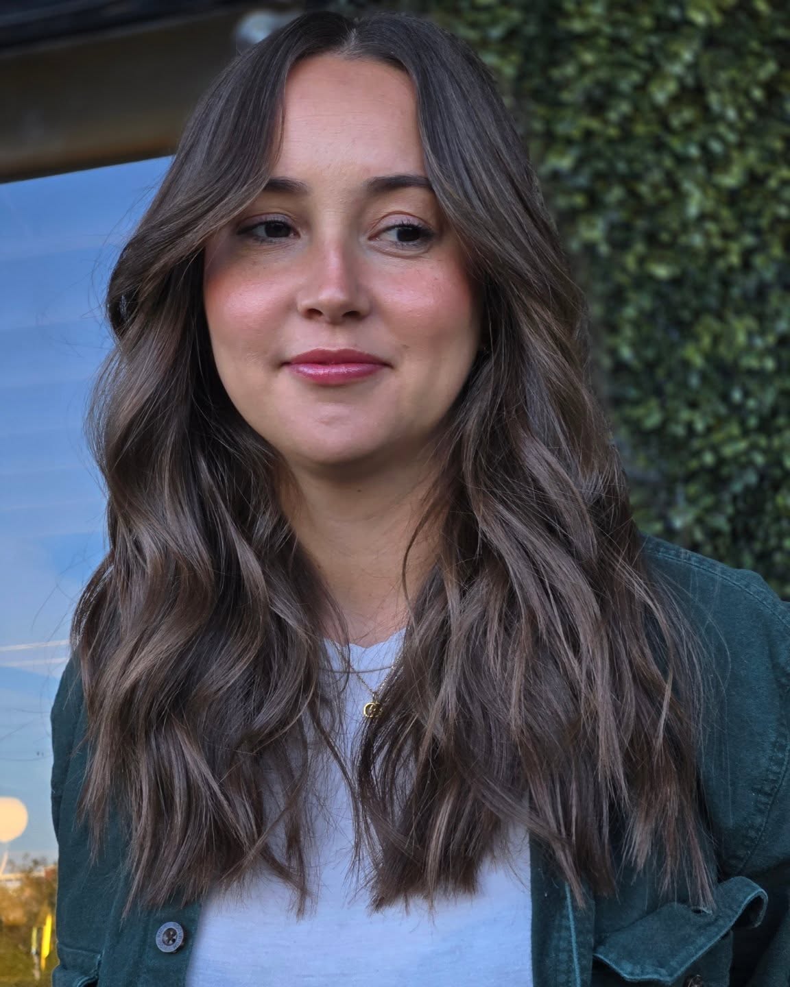 Sunkissed Chestnut Waves with Subtle Balayage