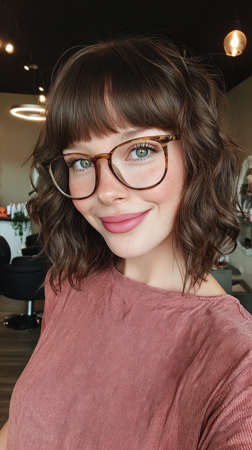 Textured Bob with Playful Bangs