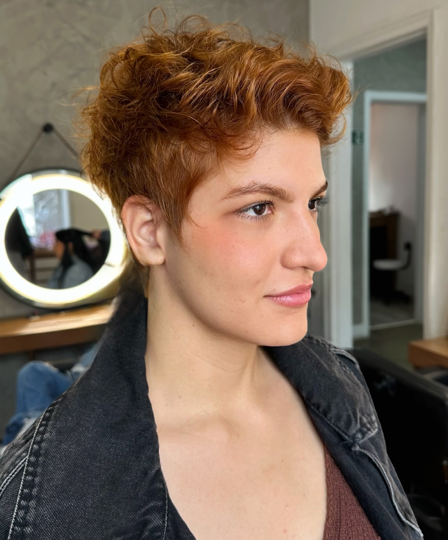Textured Copper Tousled Pixie Cut