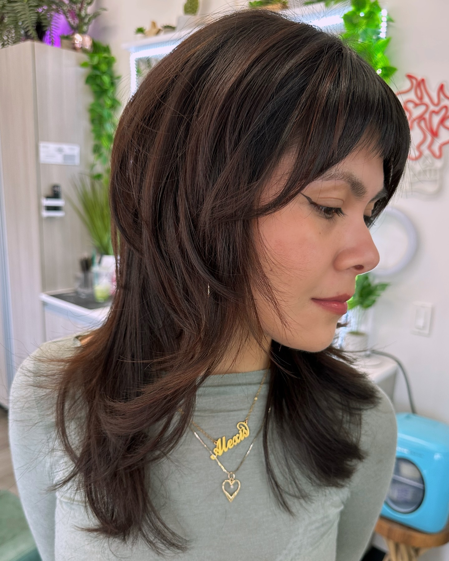 Textured Wispy Bangs with Soft Layered Movement