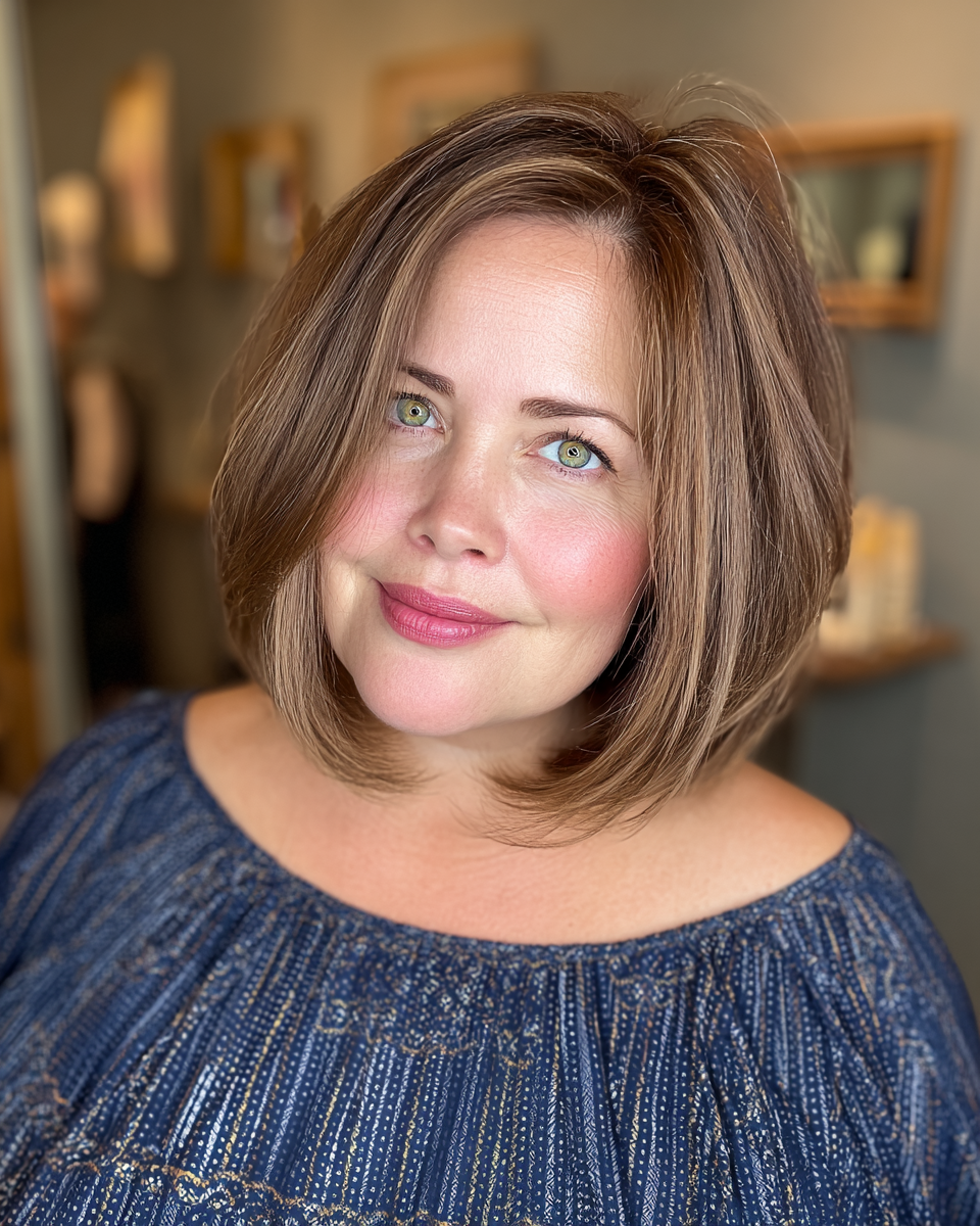 Classic Blunt Shoulder-Length Cut with Subtle Face Framing