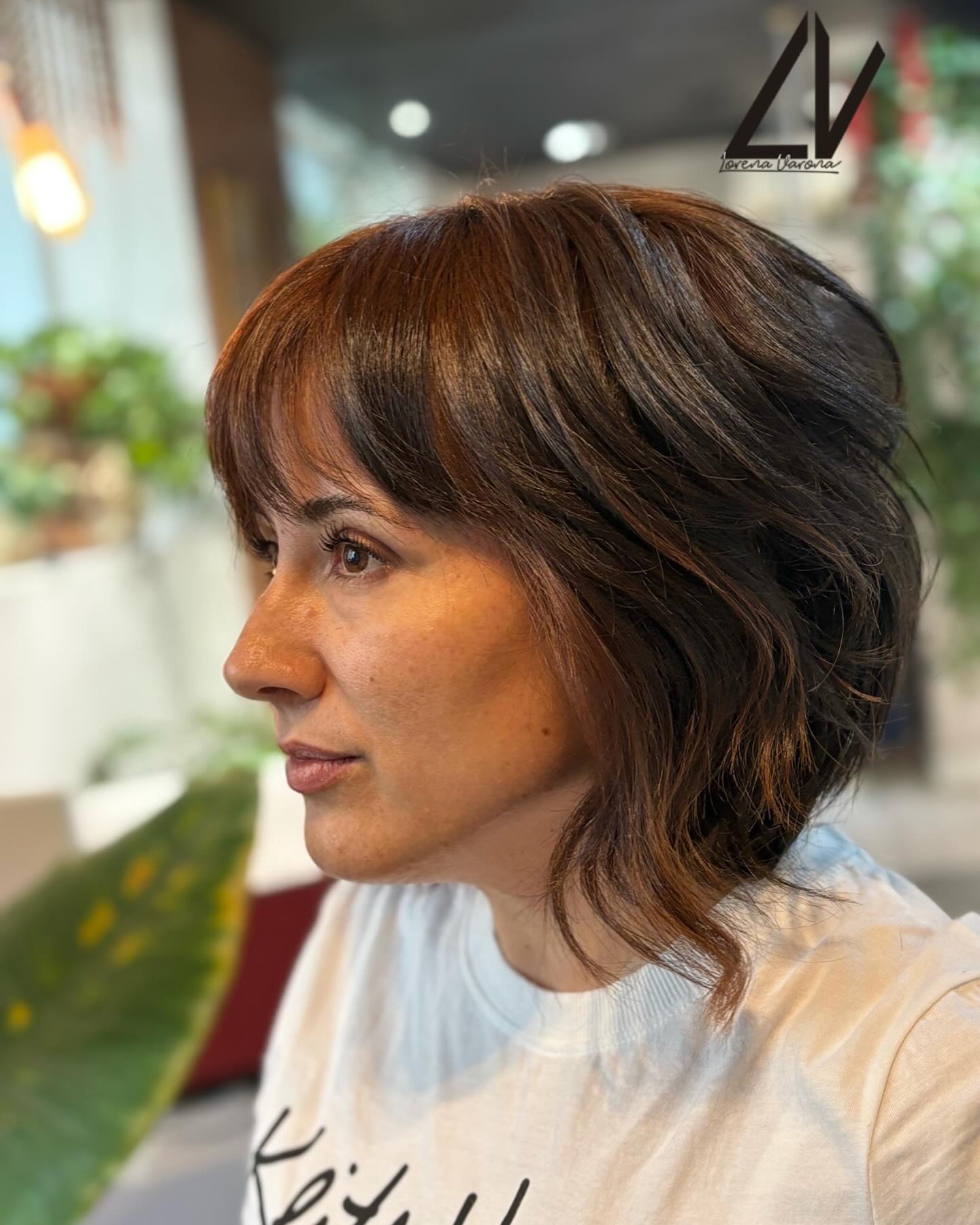 Copper-Toned Layered Shag with Fringe