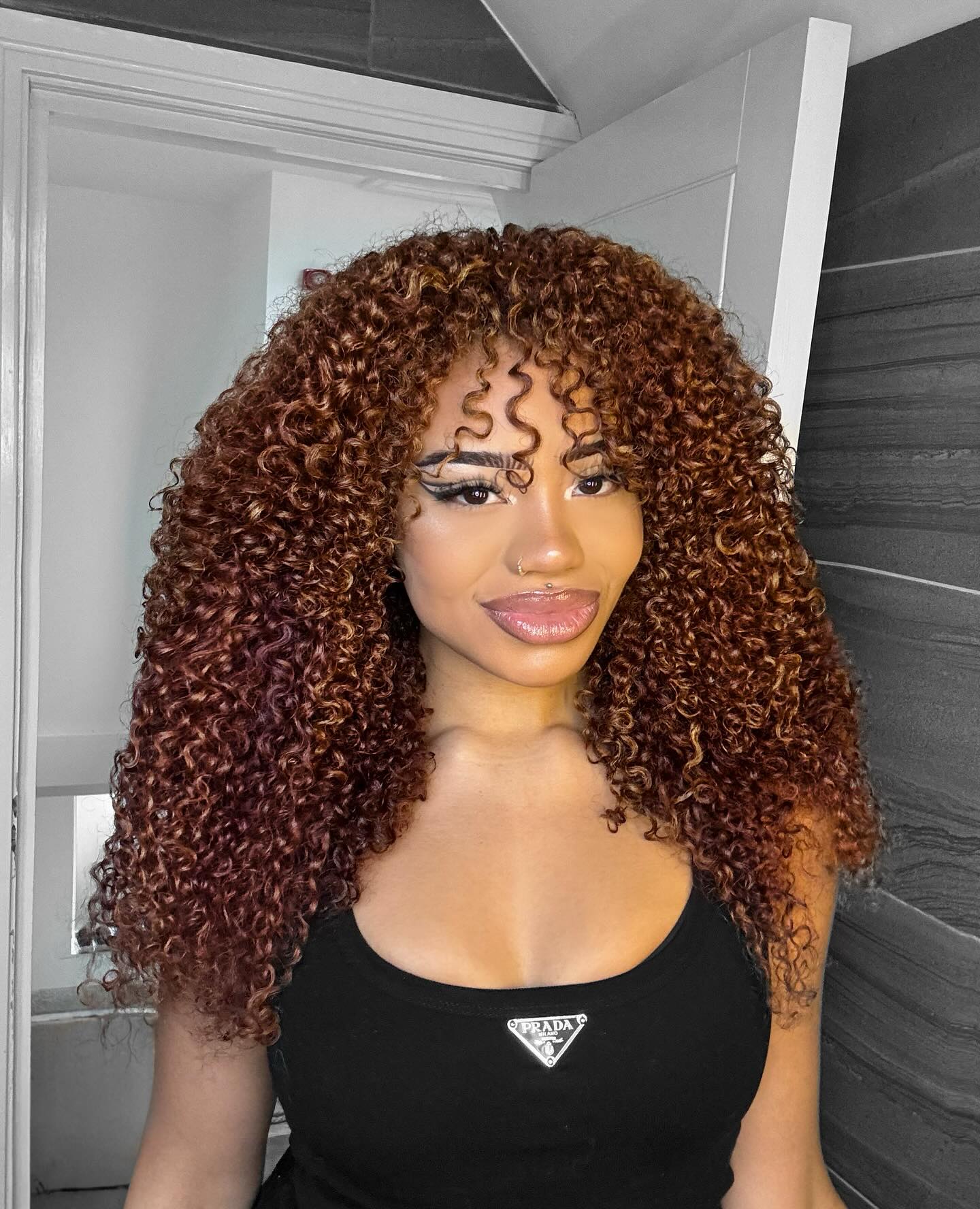Deep Auburn Tendril Curls