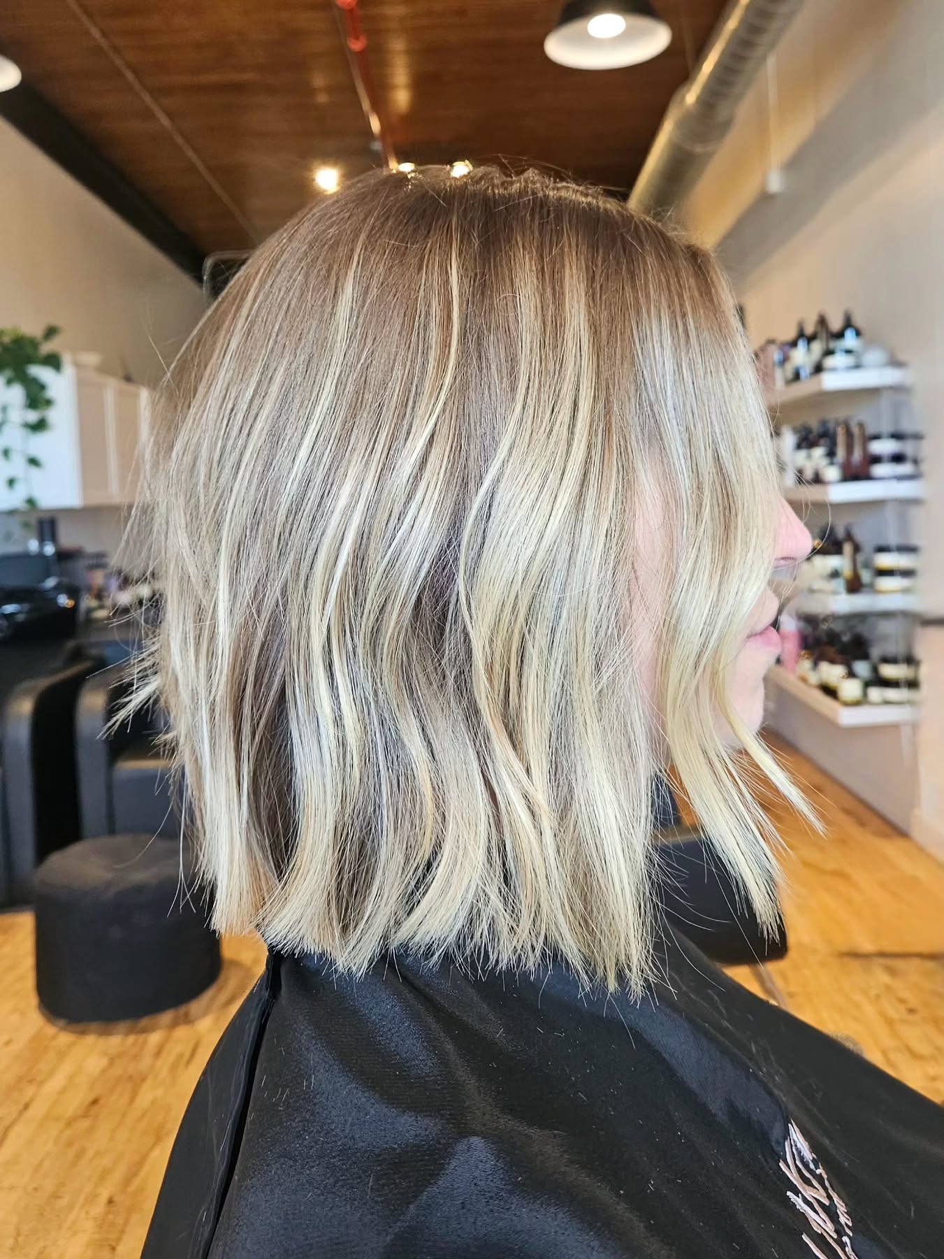 Modern Soft Blonde Textured Lob