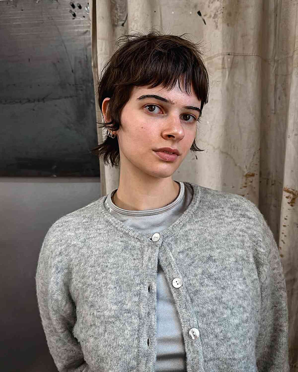Trendy Short Shag with Bangs