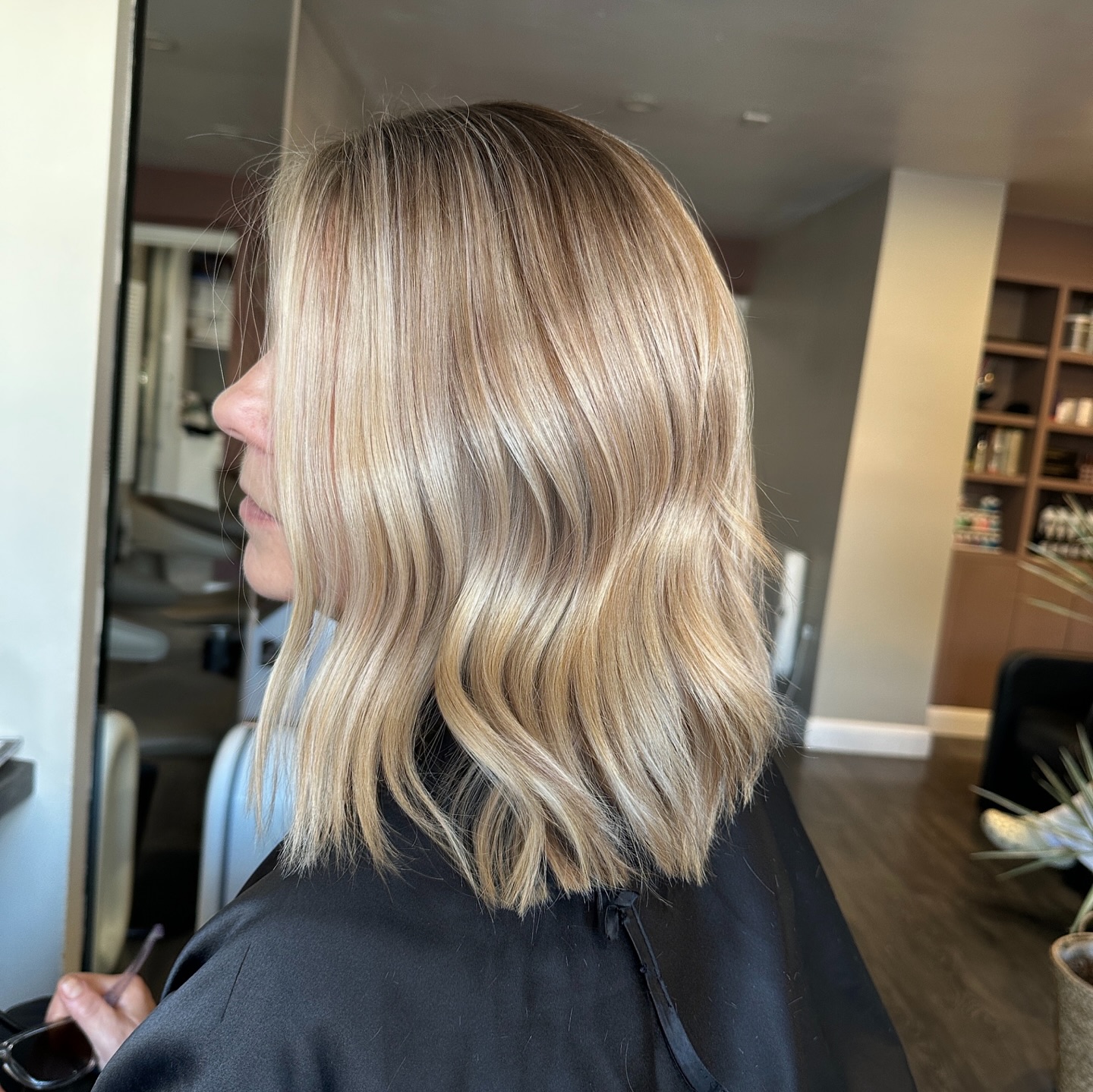 Beachy Blonde Waves with Rich Lowlights