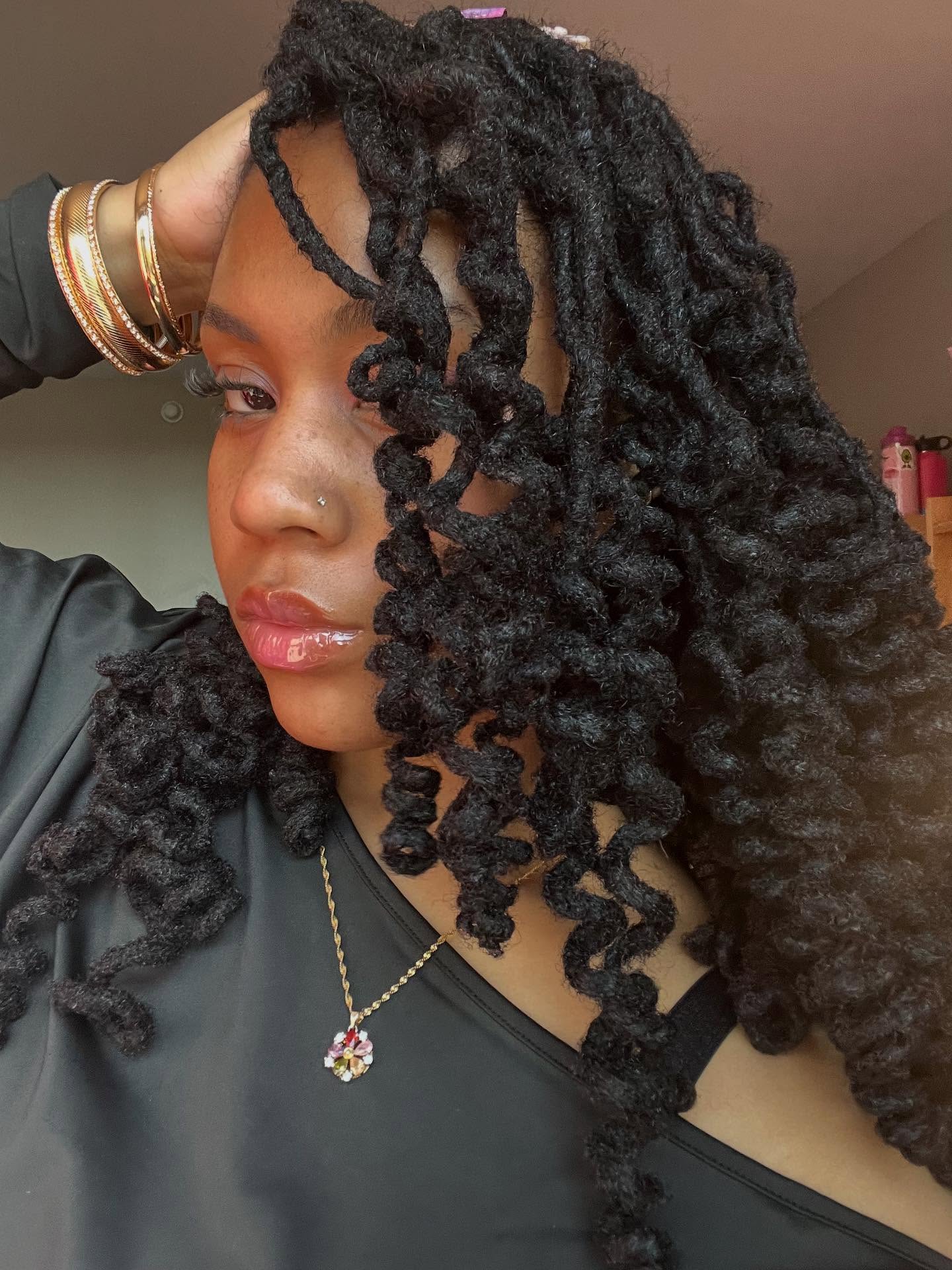 Bold, Curly Locs with Defined Texture