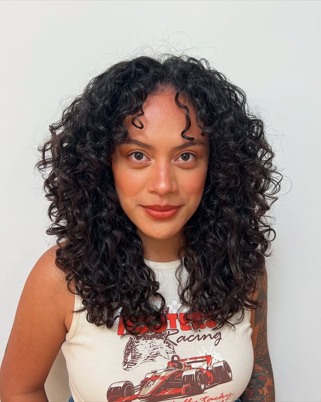 Bouncy Medium-Length Curly Cascade
