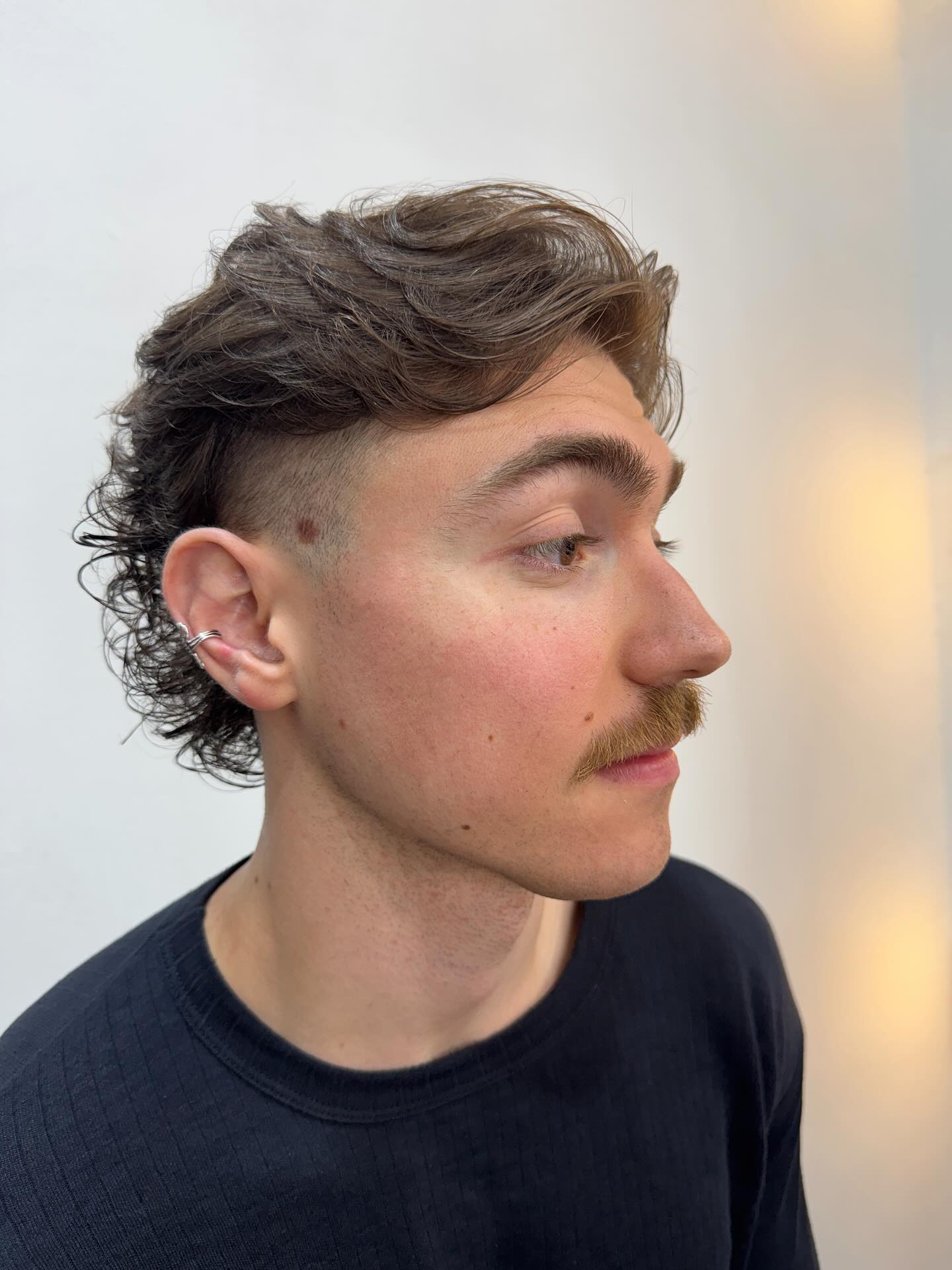 Chic Modern Curly Mullet with Defined Texture