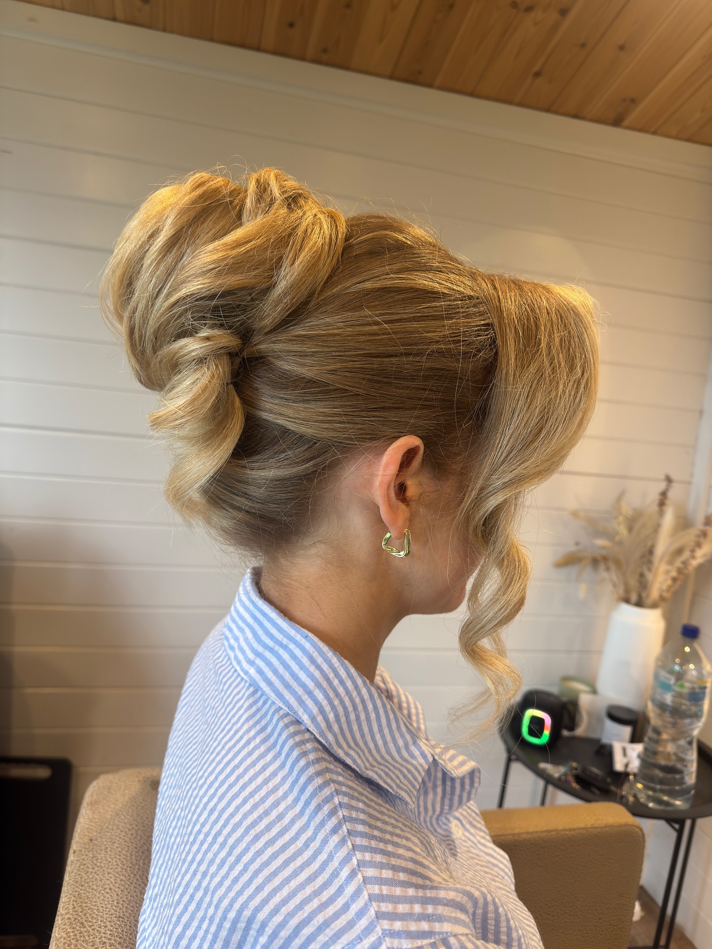 Chic Textured Updo with Soft Waves