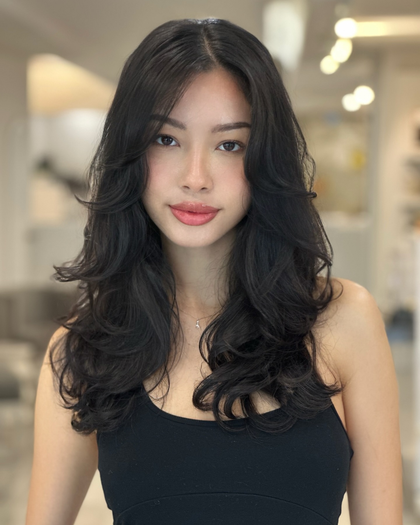 Dark Raven Waves with Delicate Tapered Ends