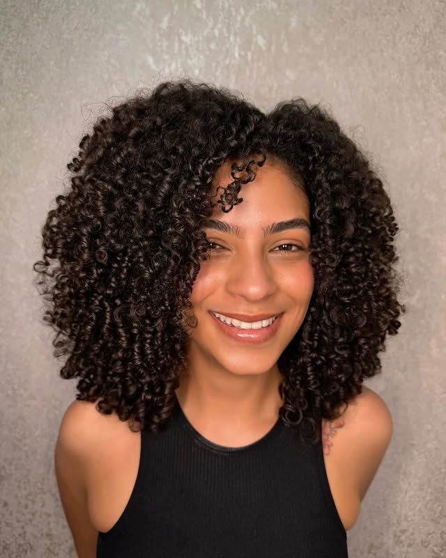 Effortless Shoulder-Length Curly Fro