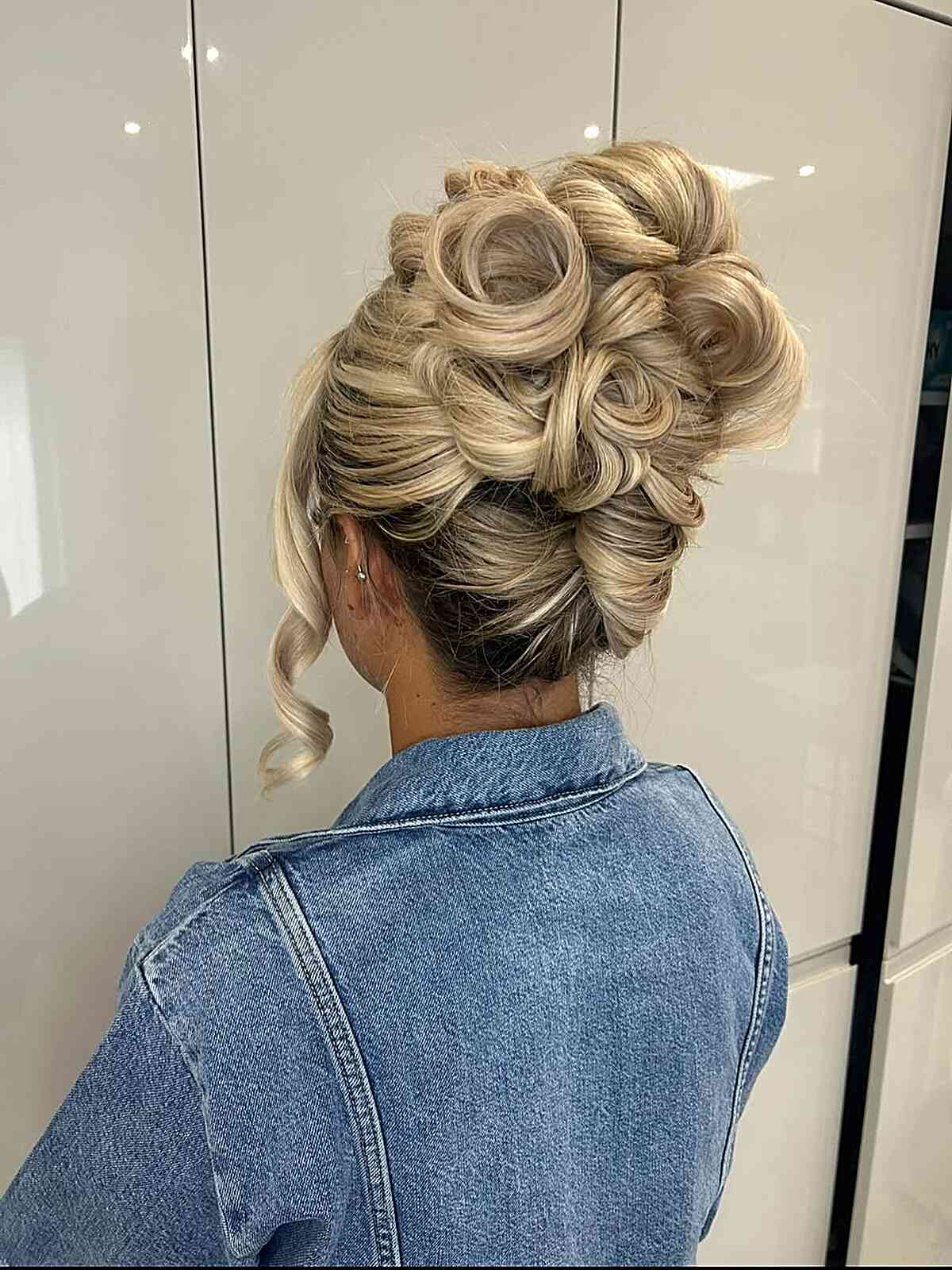 Elegant Twisted Updo with Soft Curls