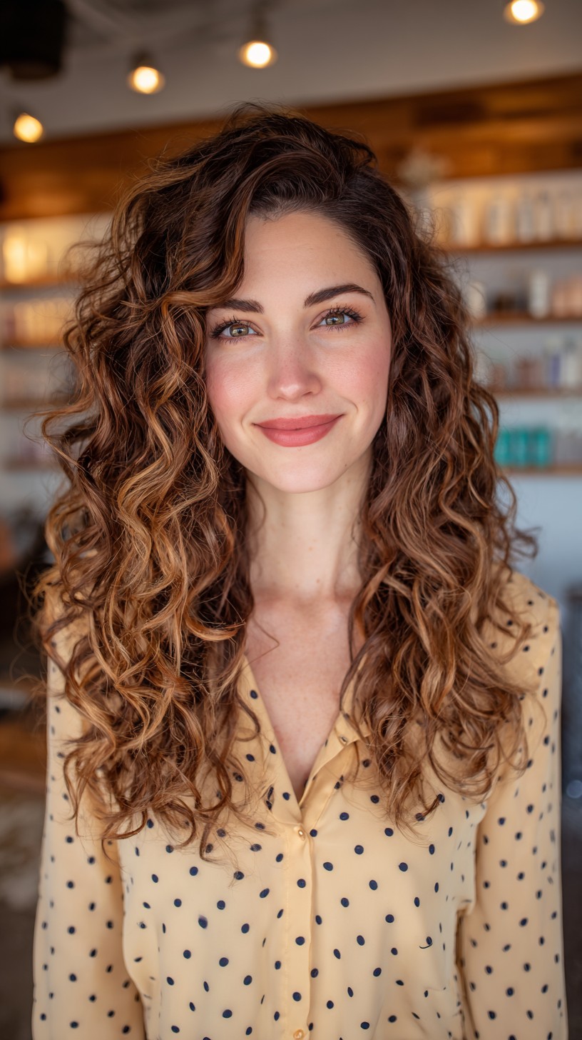 Flowing Chestnut Waves with High Shine