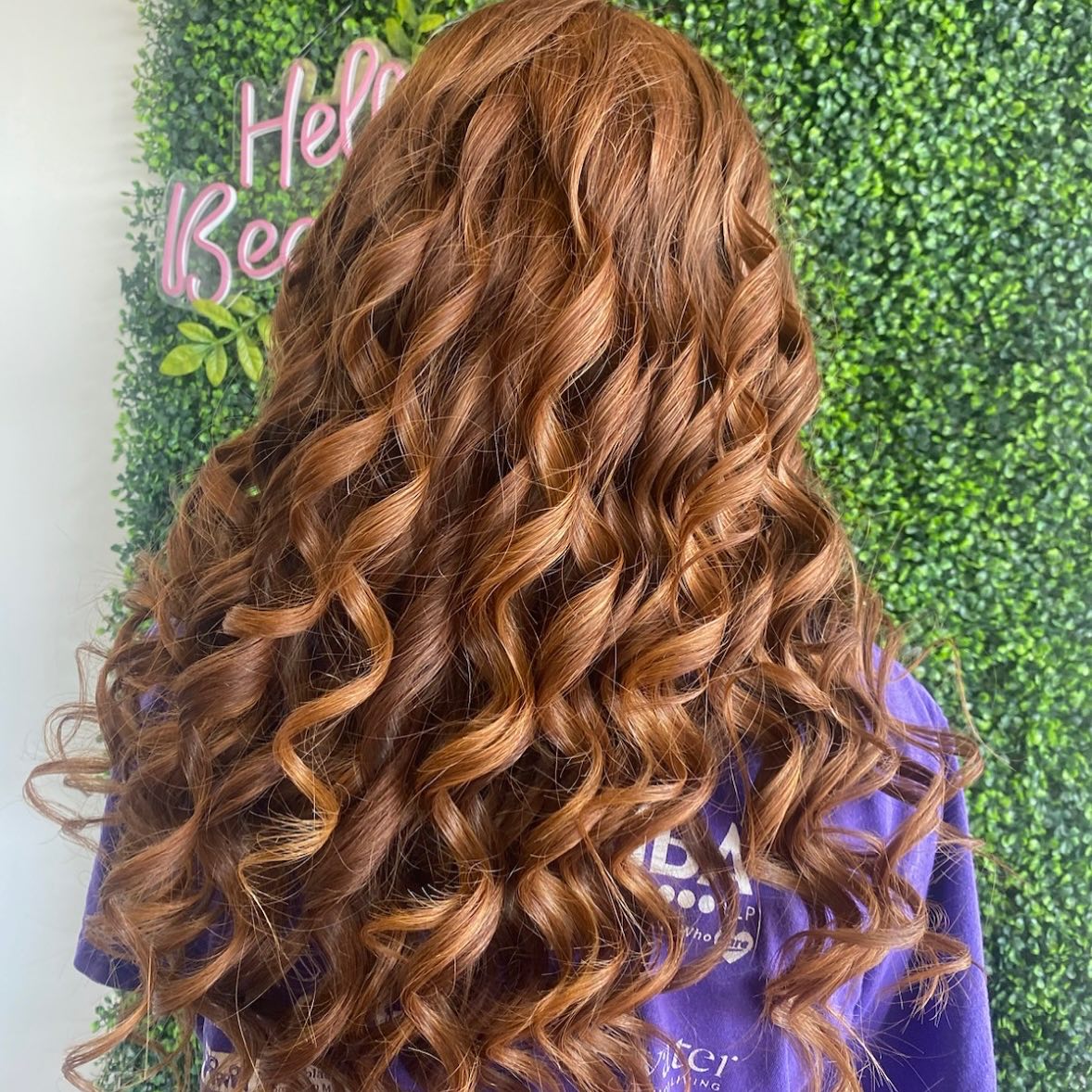 Gorgeous Defined Curls with Rich Auburn Tones