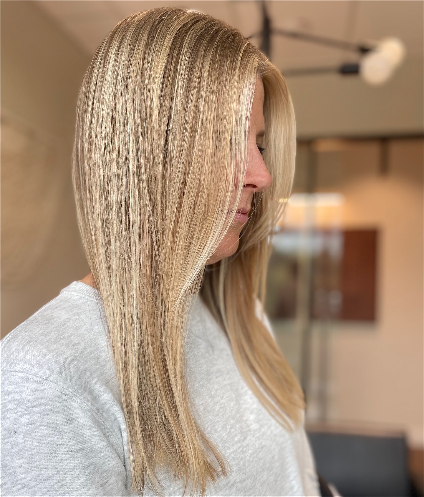 Gorgeous Long Blonde Lowlights with Subtle Dimension