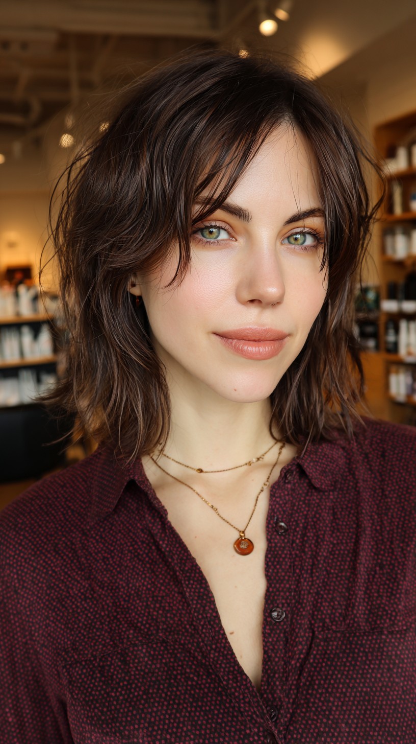 Luminous Chestnut Textured Bob