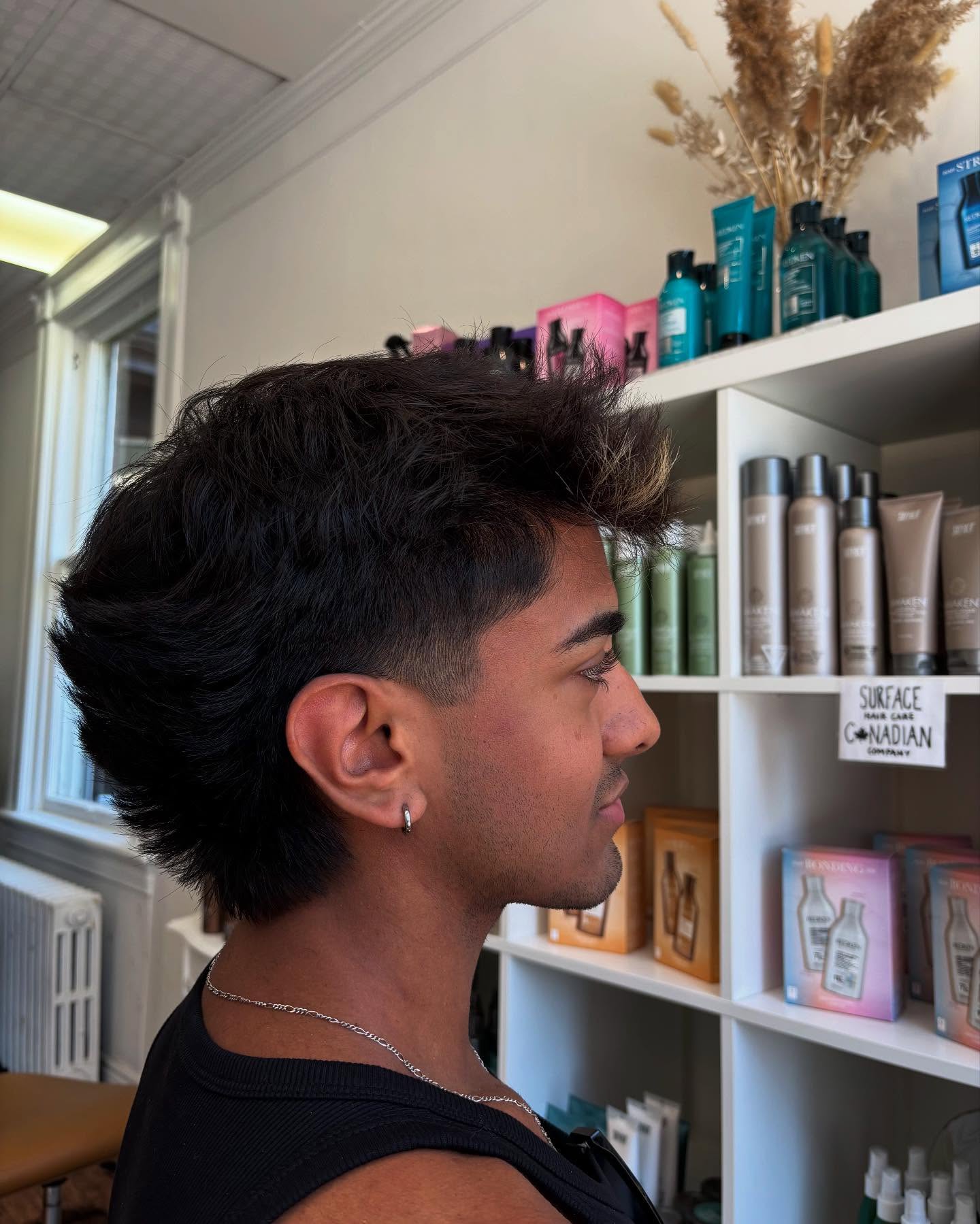 Modern Textured Mullet with Side Fade