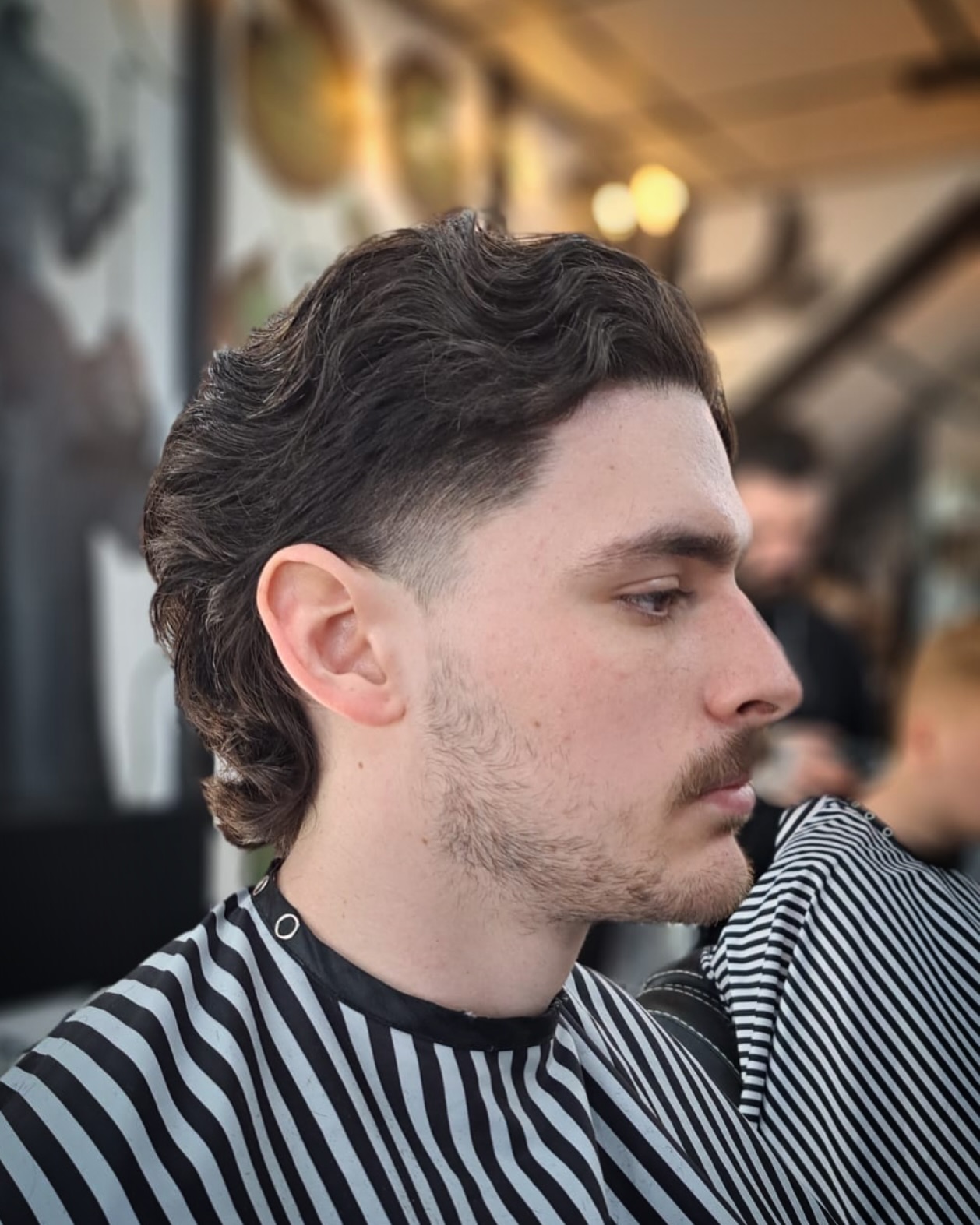 Modern Wavy Mullet with Tapered Sides