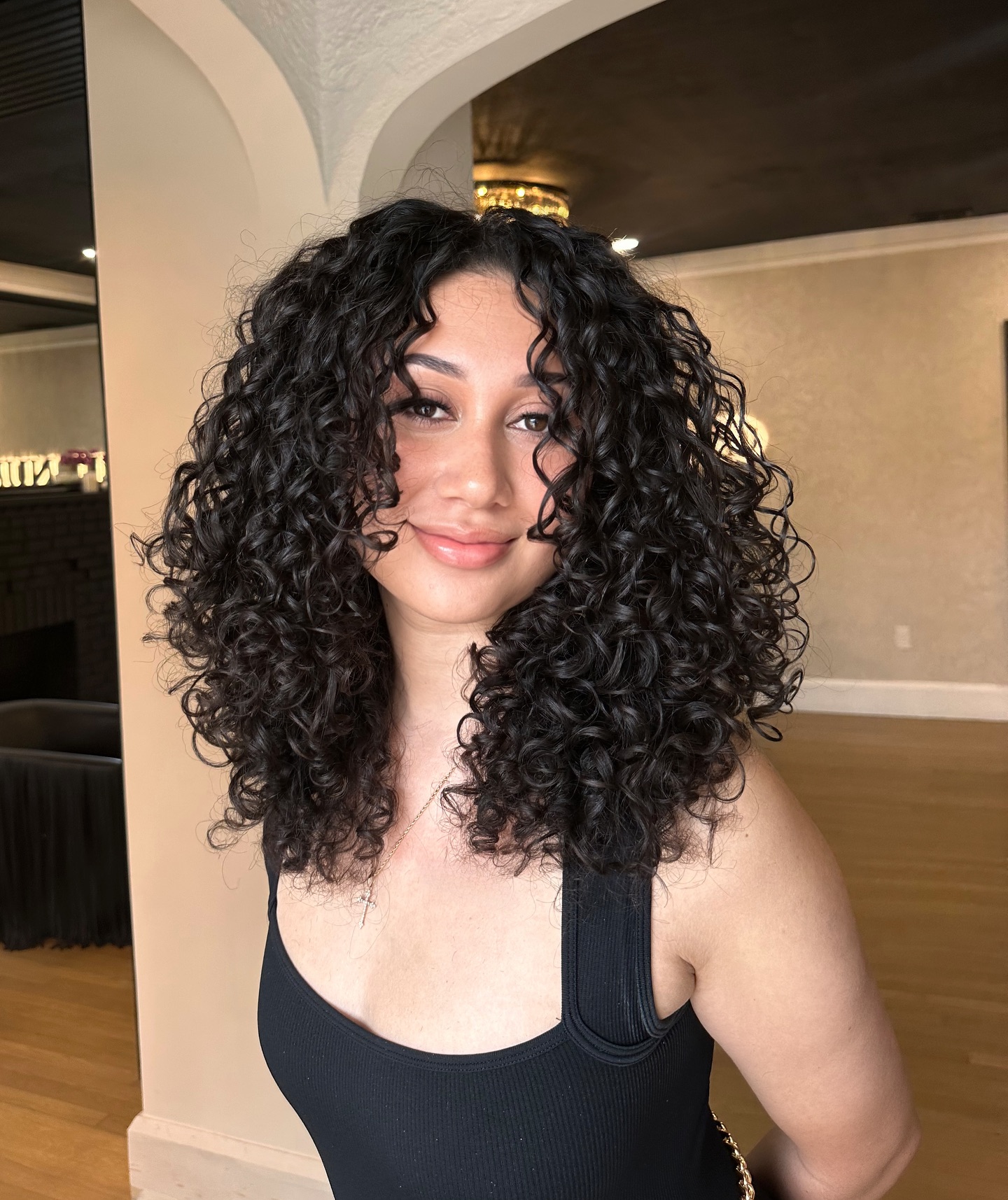 Naturally Tousled Shoulder-Length Curls