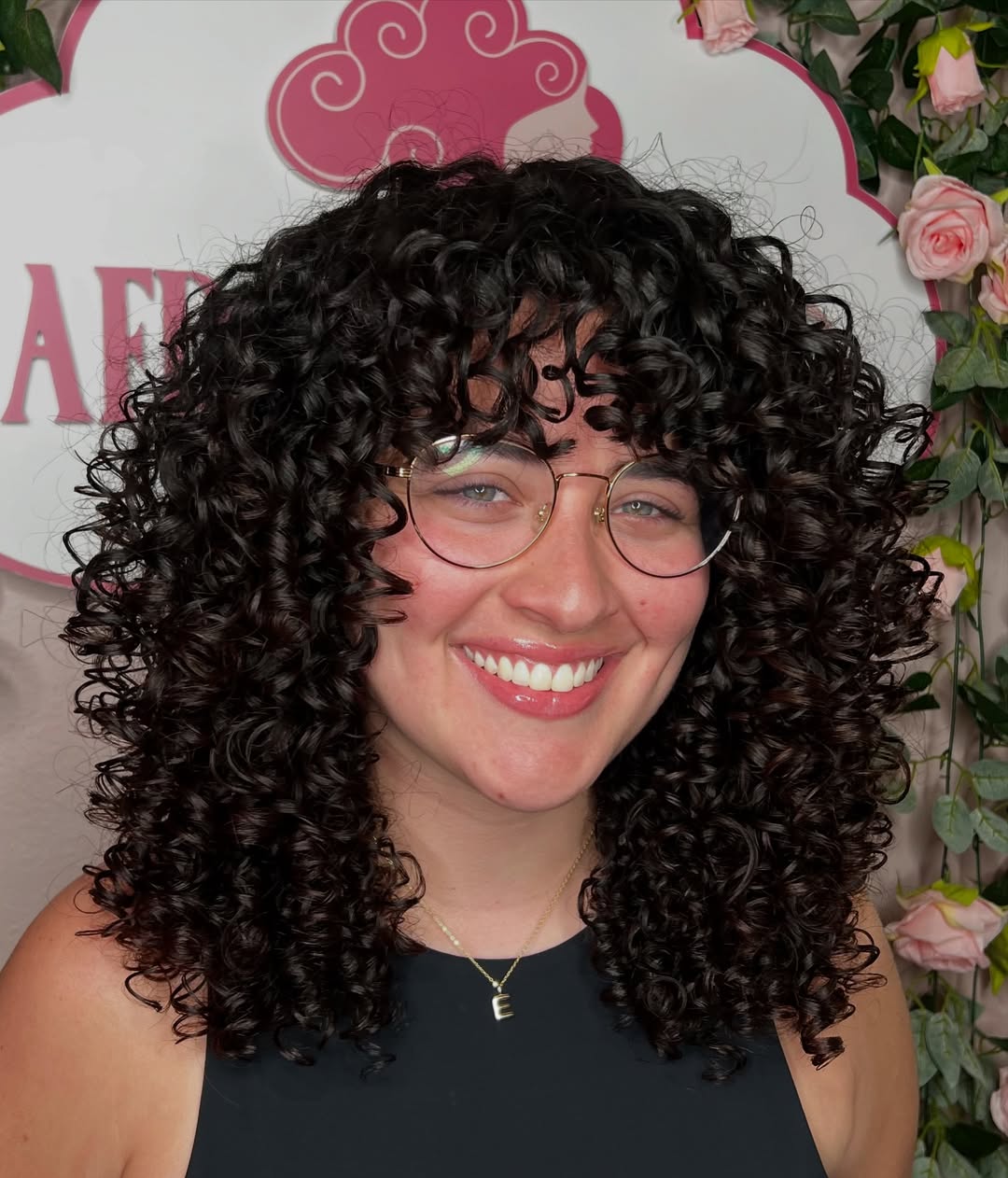 Playful Spiraled Medium Bob with Natural Volume
