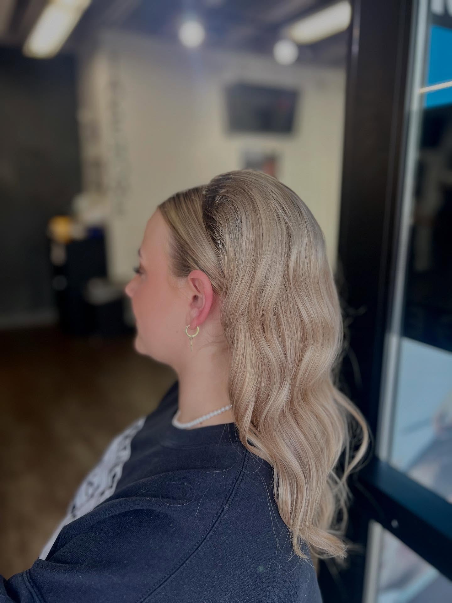 Soft Ash Blonde Waves with Sleek Root Transition