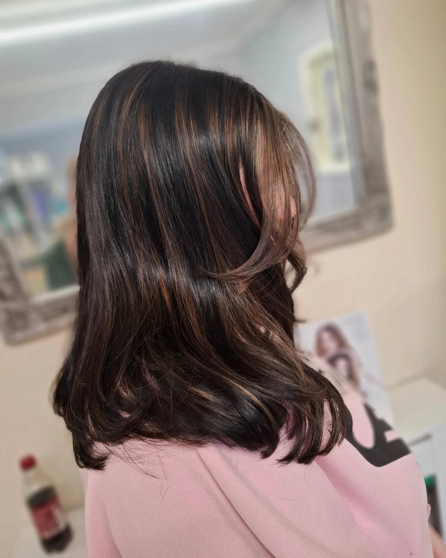 Stylish Dark Brown Balayage with Subtle Layers