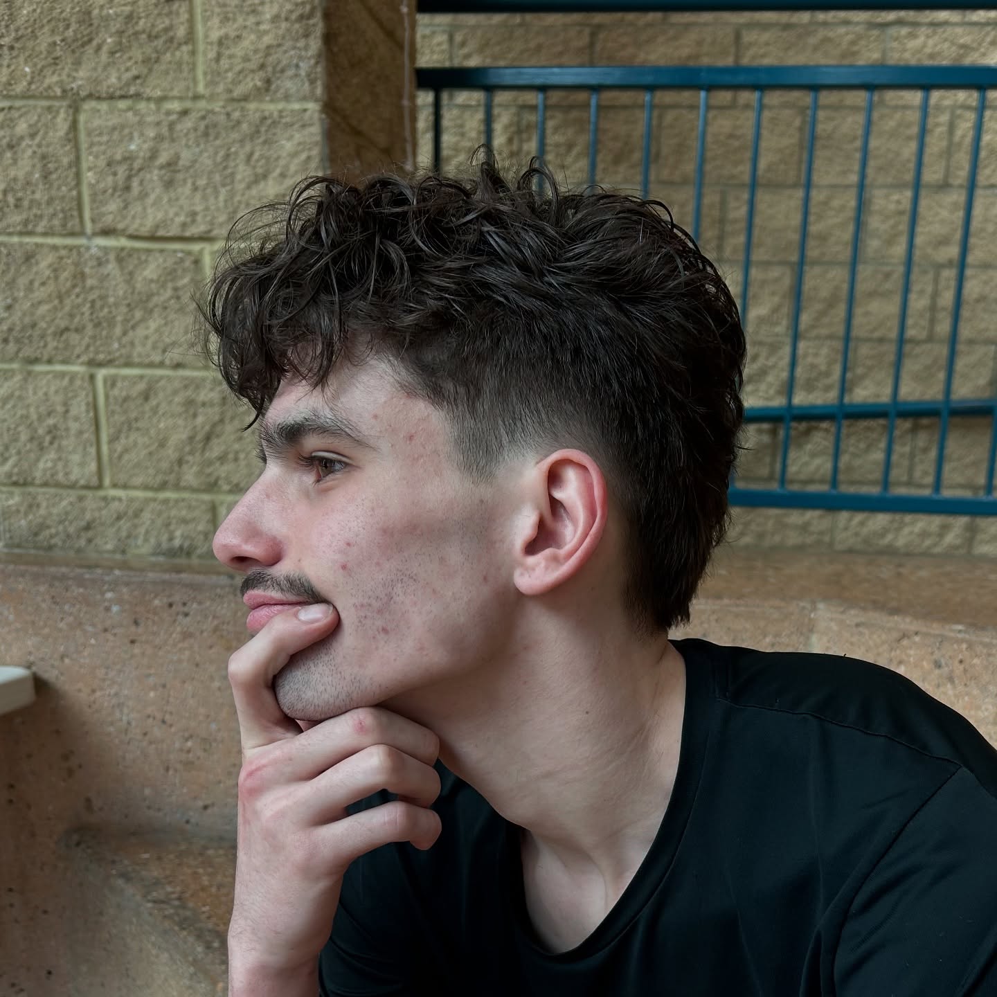 Textured Modern Mullet with Defined Curls