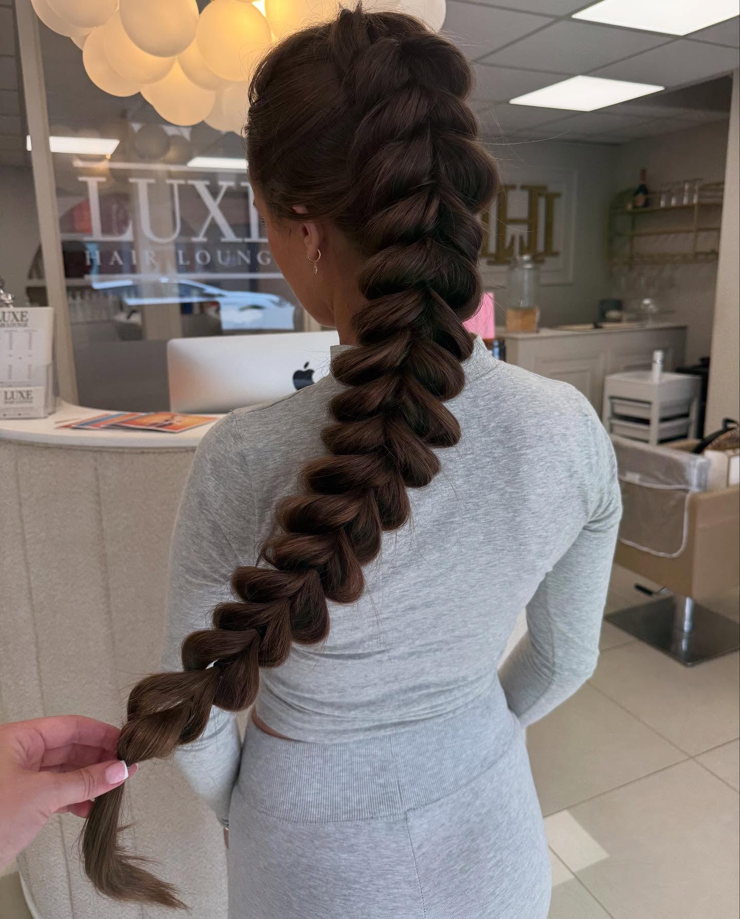 Thick Espresso Fishtail Braid with Gradual Taper