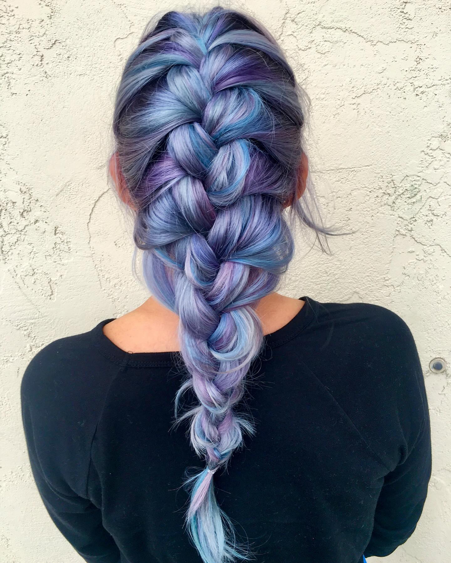 Whimsical Lavender and Blue Twisted Mermaid Braid