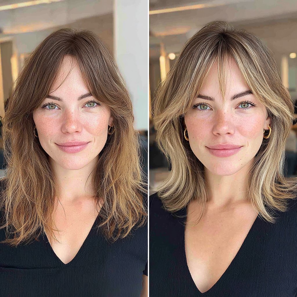 Chic Blonde Babylights with Effortless Waves