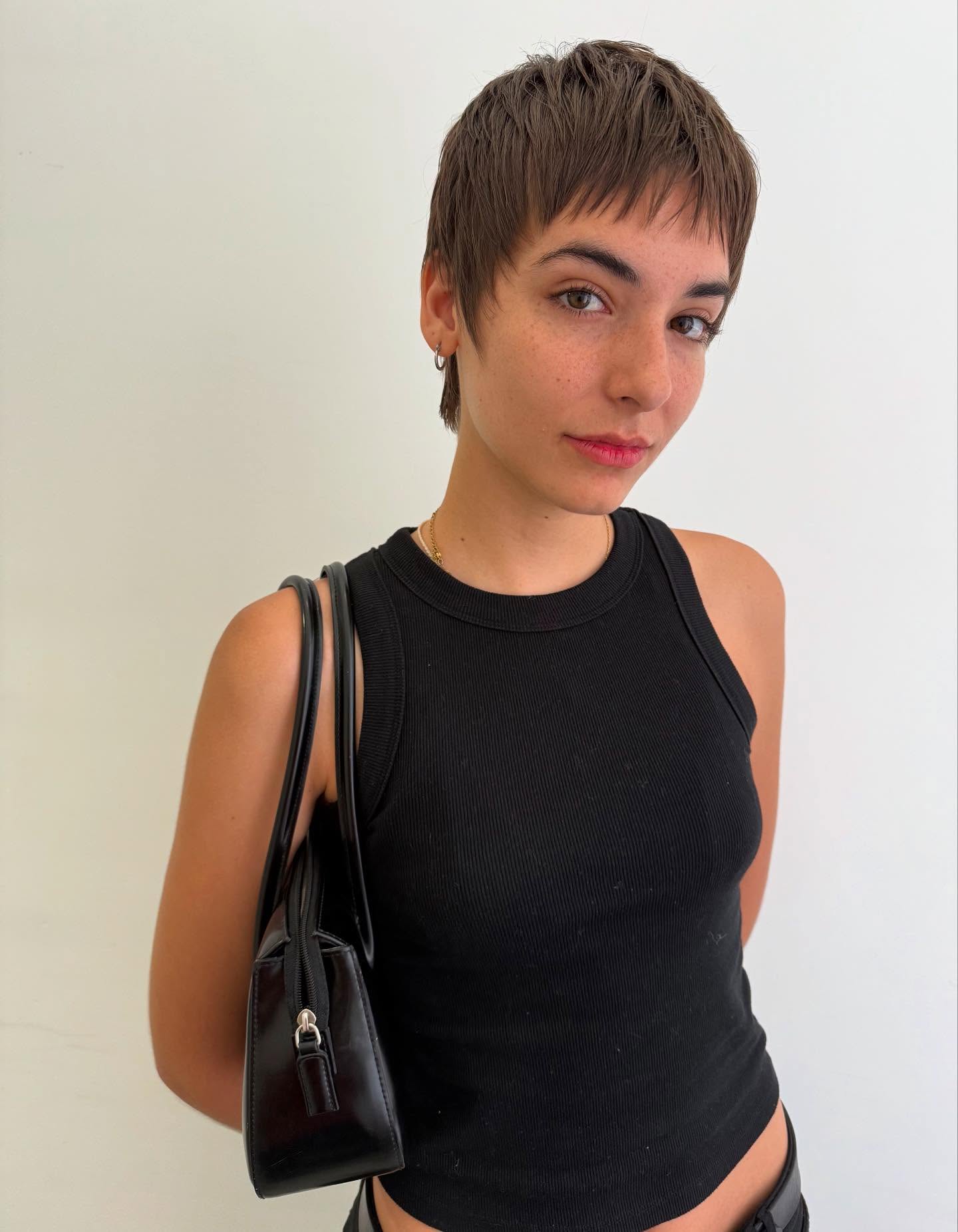 Chic Expressive Pixie with Textured Top