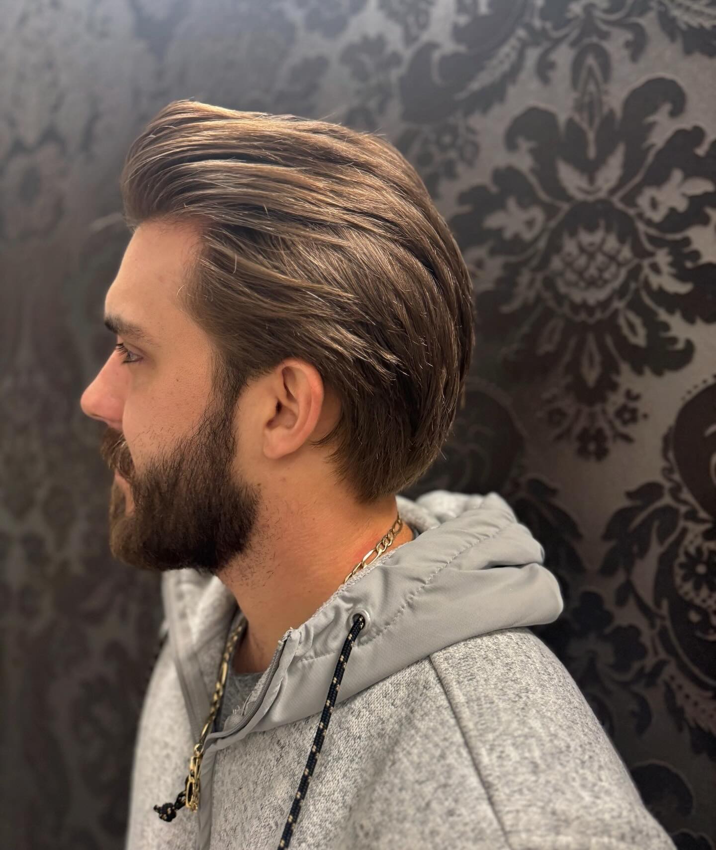 Classic Side-Swept Undercut with Textured Volume