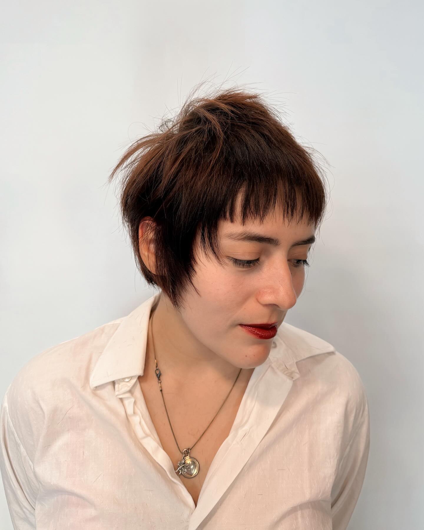 Edgy Textured Pixie with Disconnected Undercut