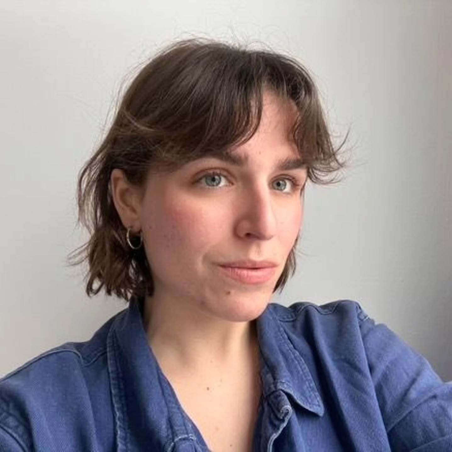 Fresh Brunette Shag with Soft Fringe