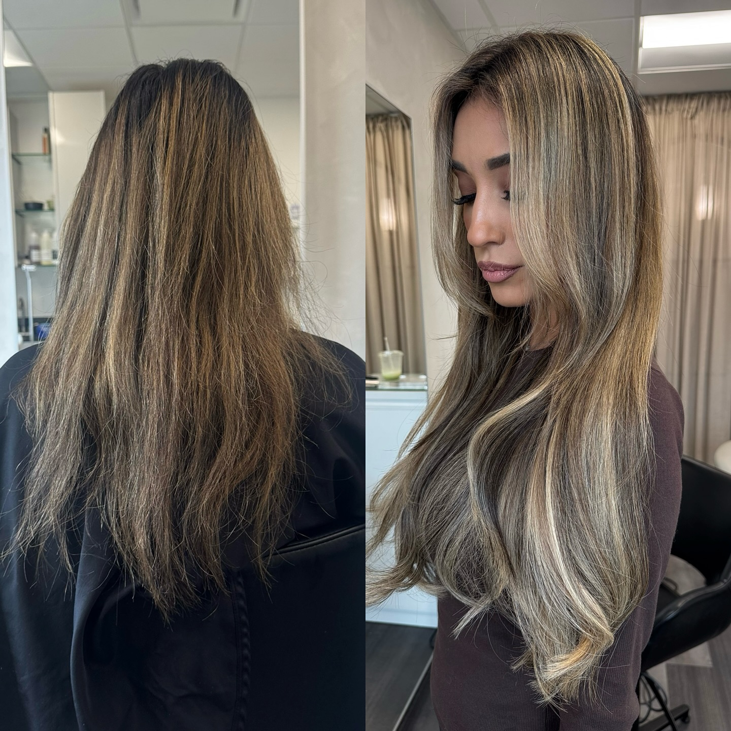 Luxurious Brunette Balayage with Subtle Dimension