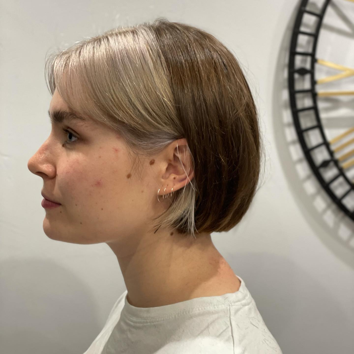 Modern Ashy Blonde Bob with Subtle Undercut