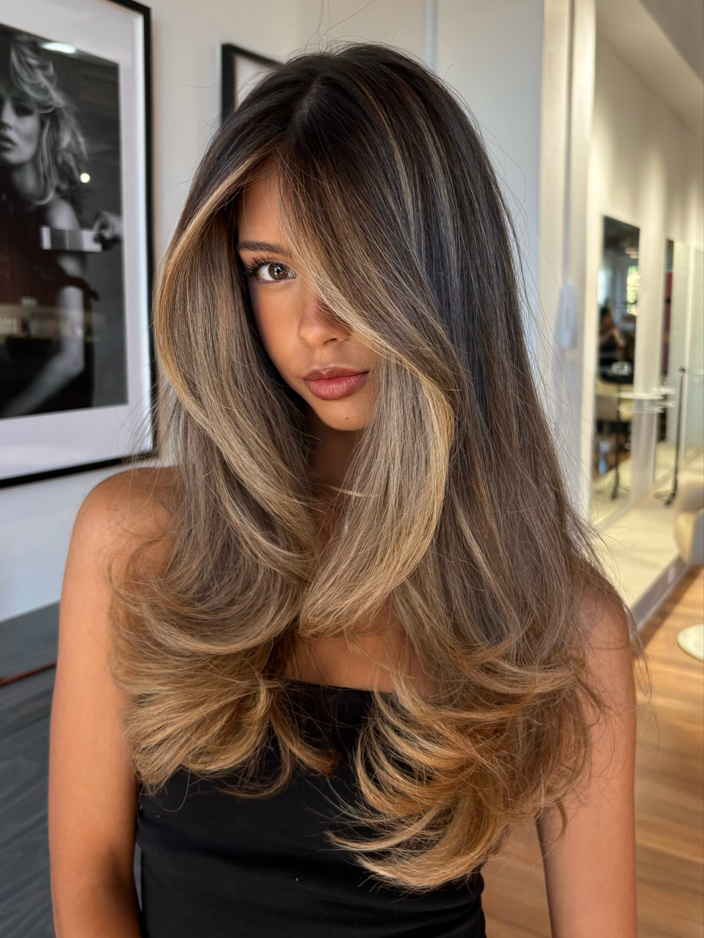 Radiant Blonde Balayage with Lush Layers