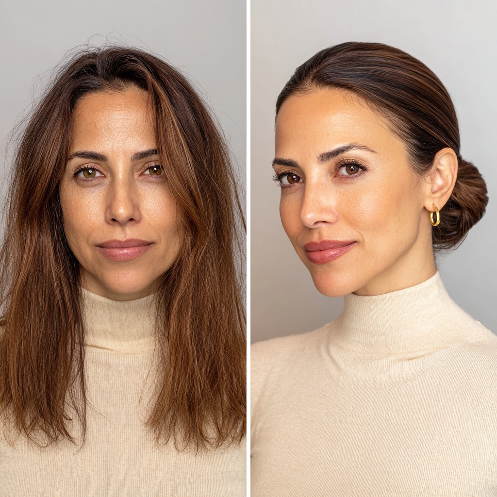 Refined Chestnut Slicked-Back Transformation