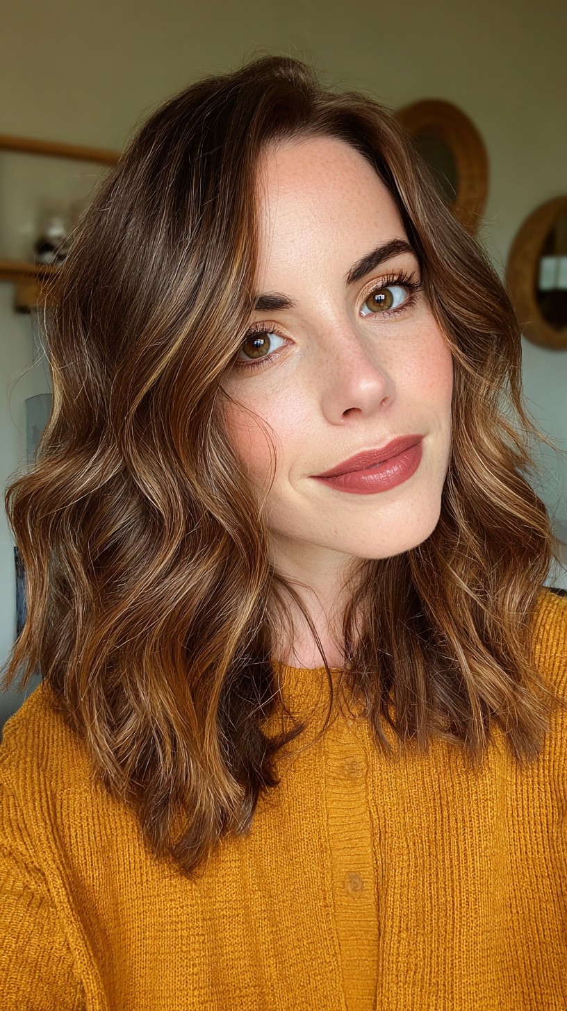 Rich Autumnal Tones in Soft Wavy Layers