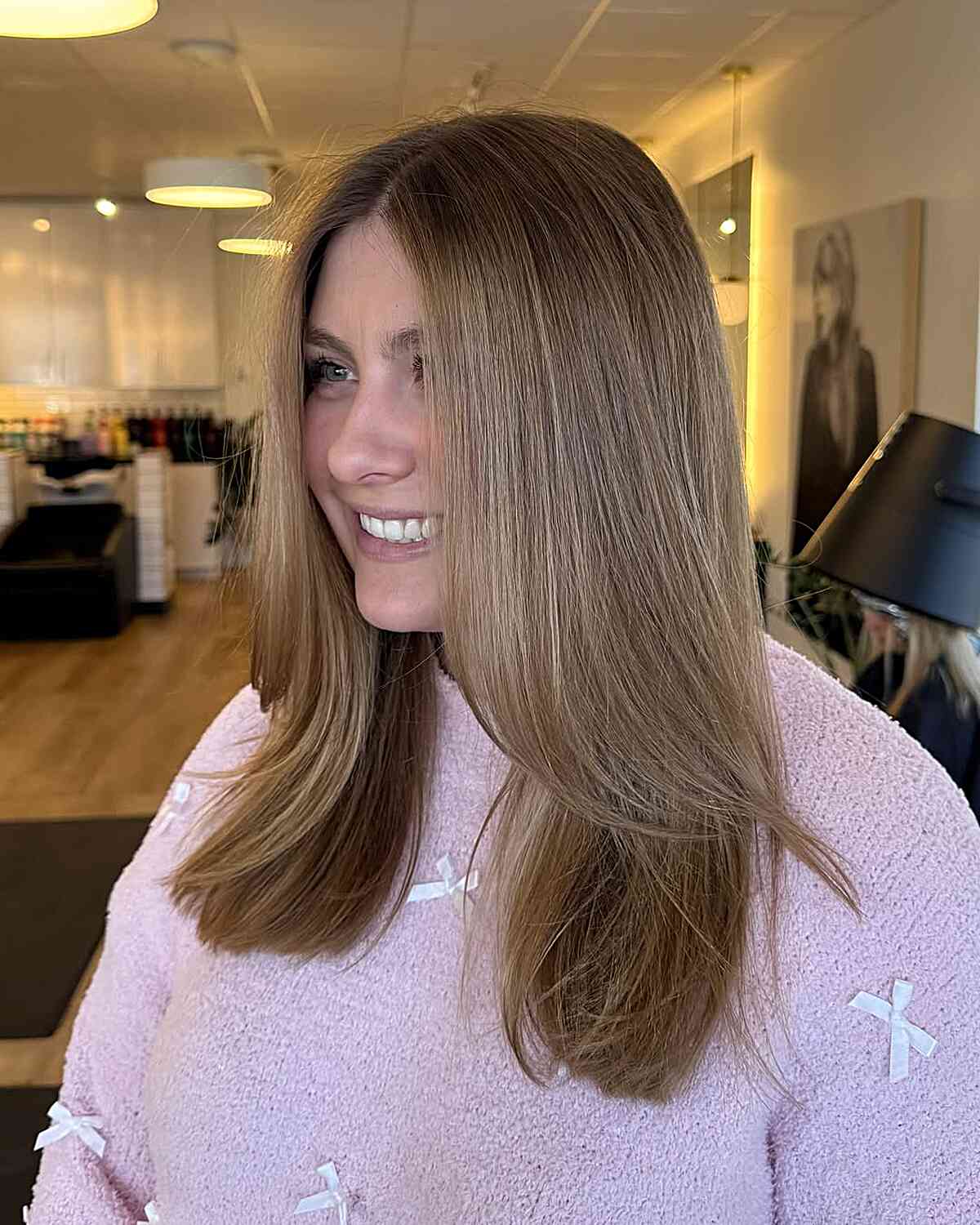 Smooth Long Dark Blonde Hair with Subtle Layers