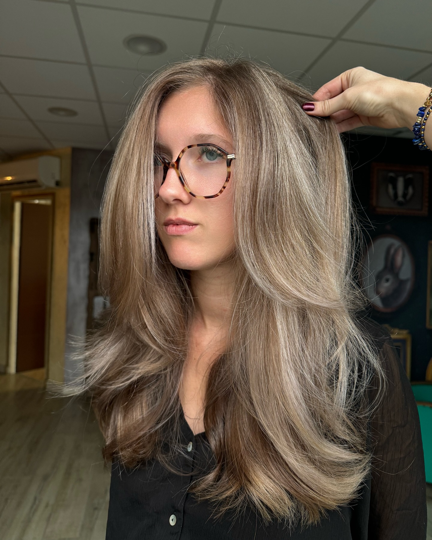 Soft Ash Blonde Layers with Natural Flow